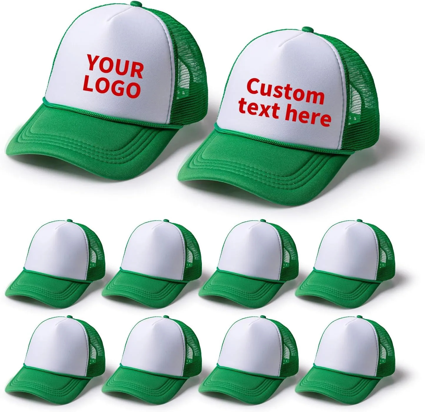 10 Blank Trucker Hats Bulk with Decorative Ropes,Men and Women Hat Bulk Heat Transfer Graffiti Hats