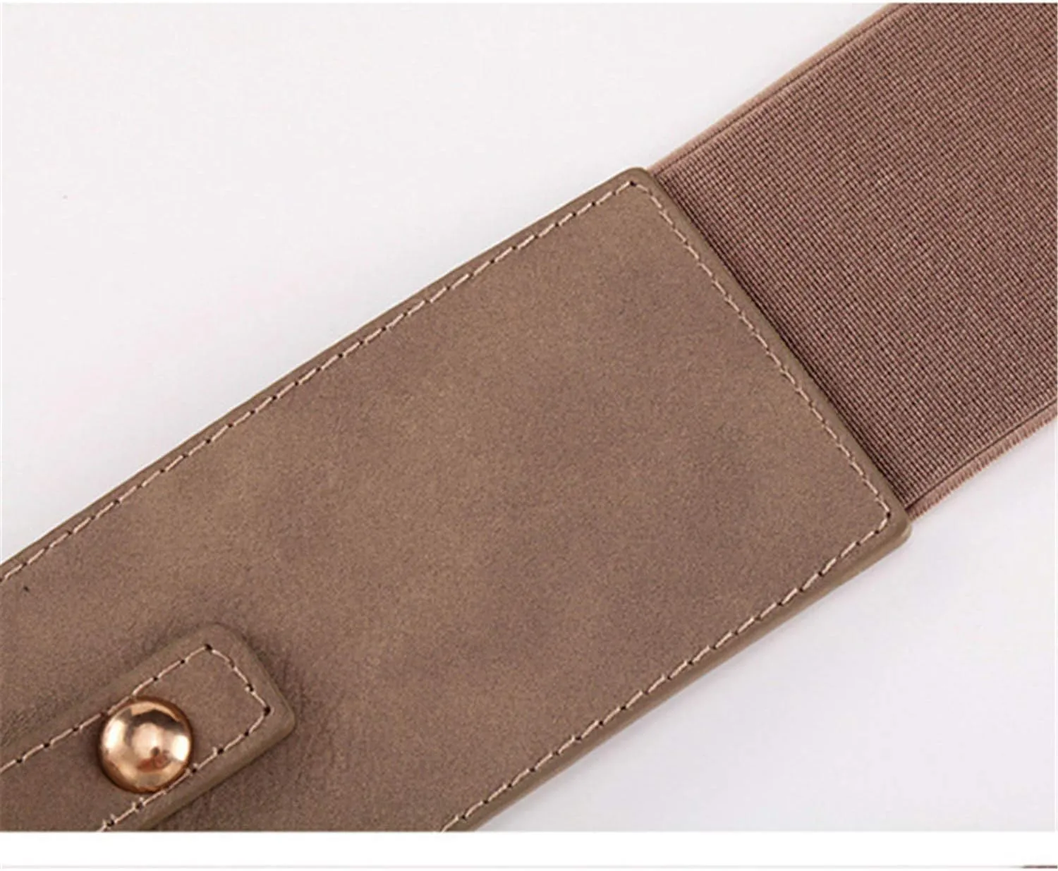 Andongnywell Women's Elastic Belt Wide Elastic Stretch Waist Belt Ladys Wide Elastic Stretchy Cinch Belt