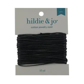 Black 1mm Cotton Cord 10yds
