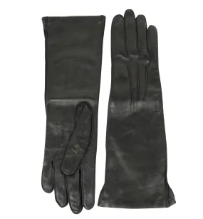 Bottega Veneta Women's Black Leather Long Gloves
