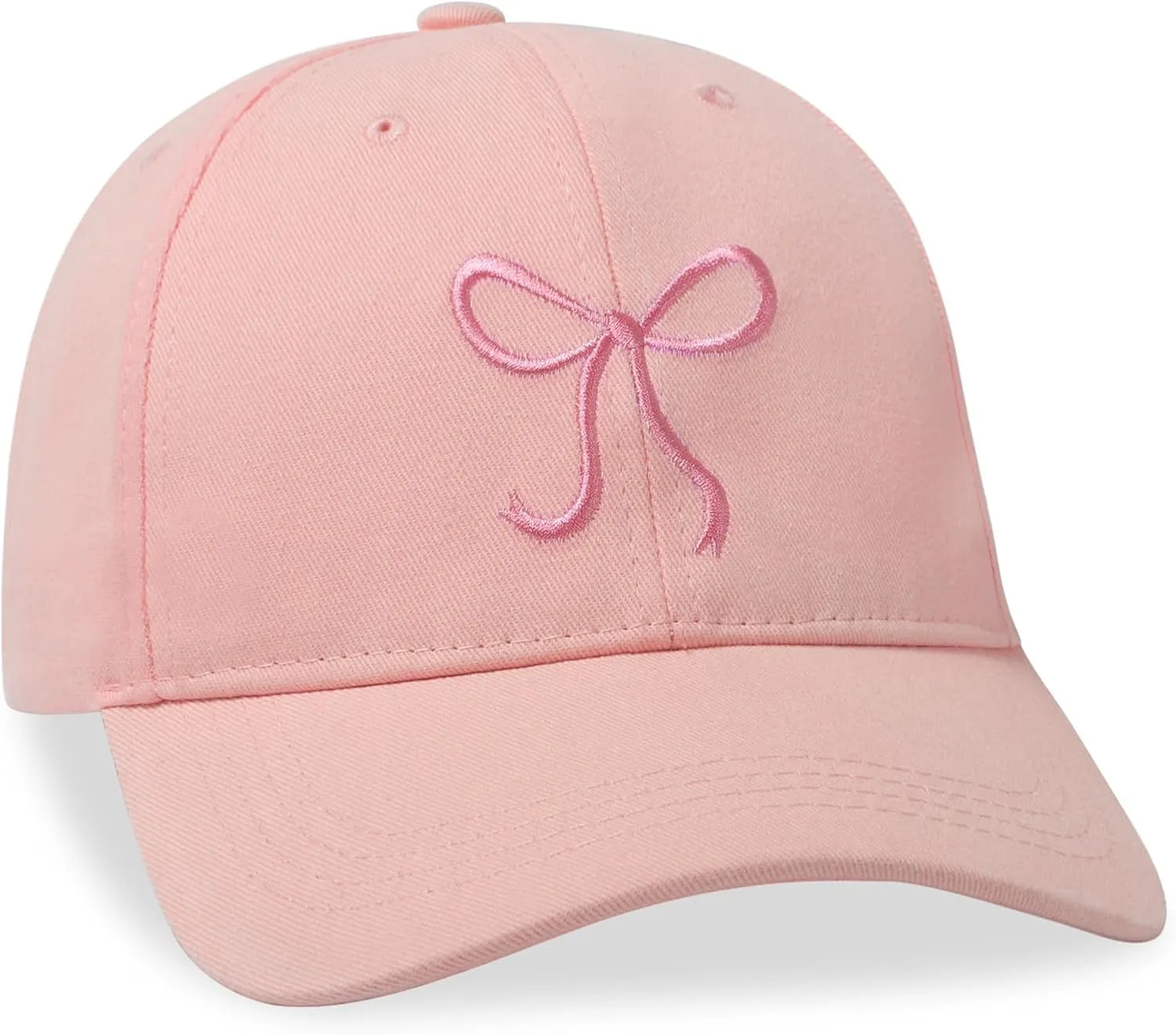 Bow-Tie Baseball Cap for Women Embroidered Trucker Hat Cute Summer Outdoor Travel Hiking Beach Sun Hats
