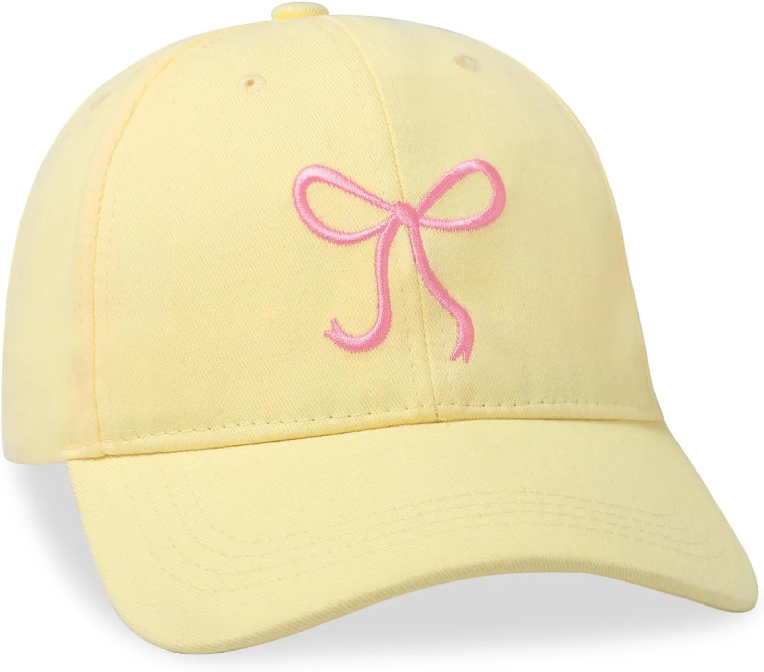 Bow-Tie Baseball Cap for Women Embroidered Trucker Hat Cute Summer Outdoor Travel Hiking Beach Sun Hats