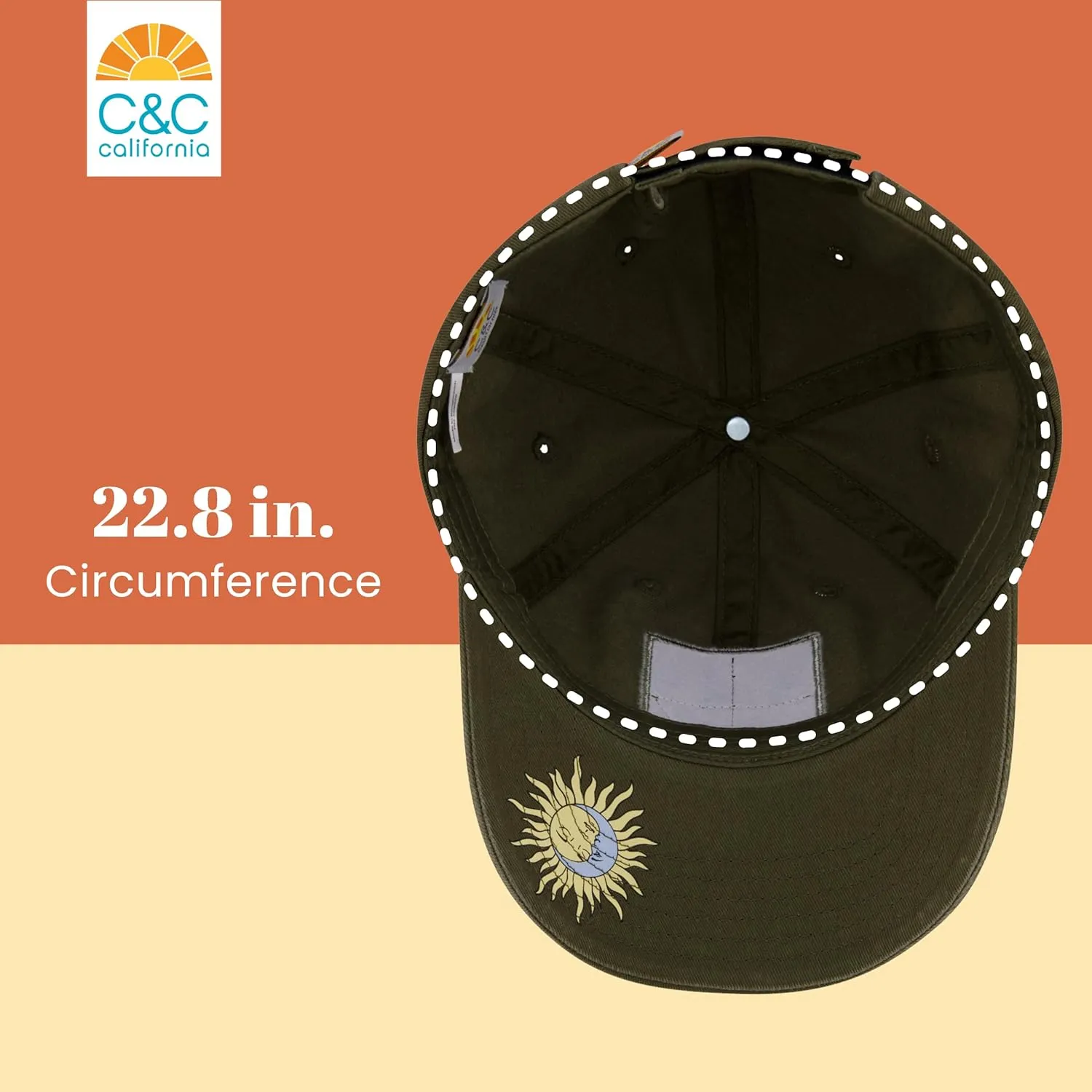 Concept One C & C California Cap, Be Kind to Your Mind Cotton Baseball Hat with Curved Brim