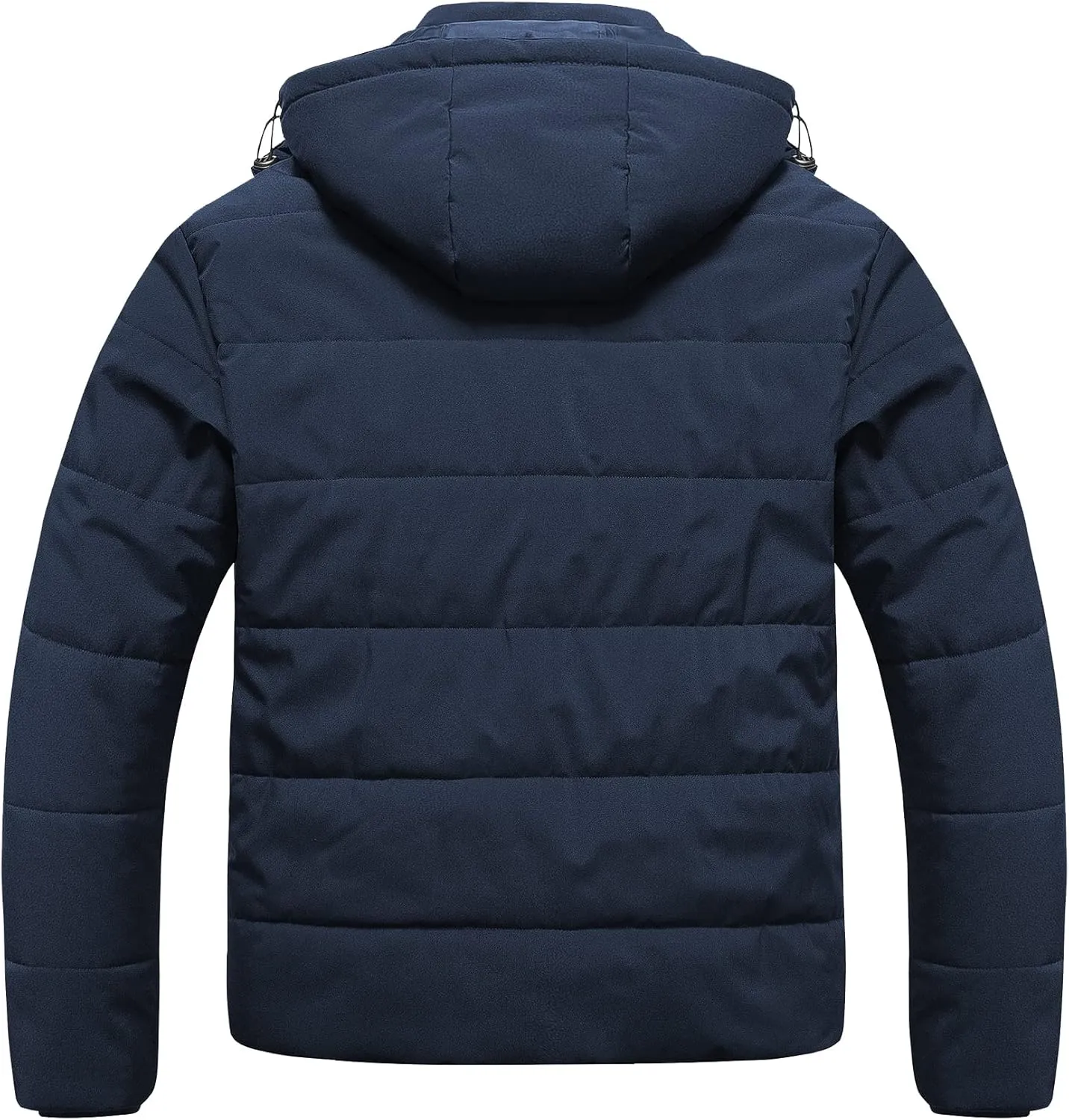 CREATMO US Men's Big and Tall Winter Puffer Jacket Waterproof Bubble Coat Puffy Ski Parka With Hood
