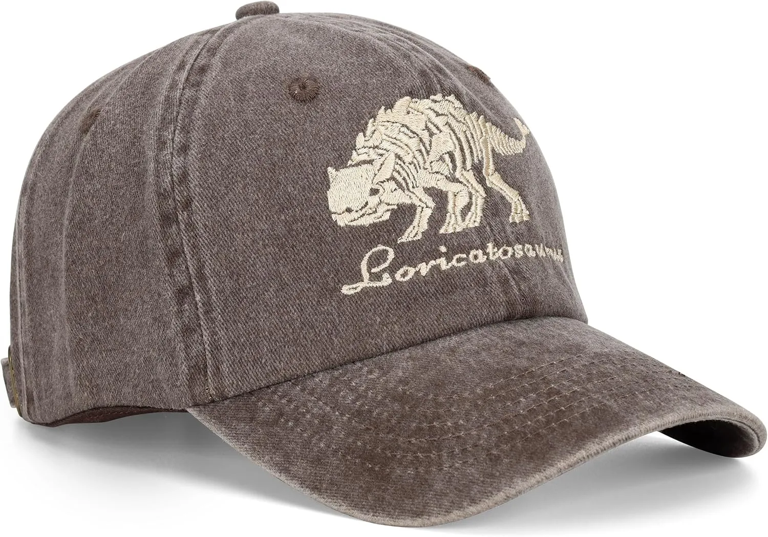 Dinosaur Embroidered Baseball Cap, Adjustable Fashion Cool Unstructured Cotton Dad Hat