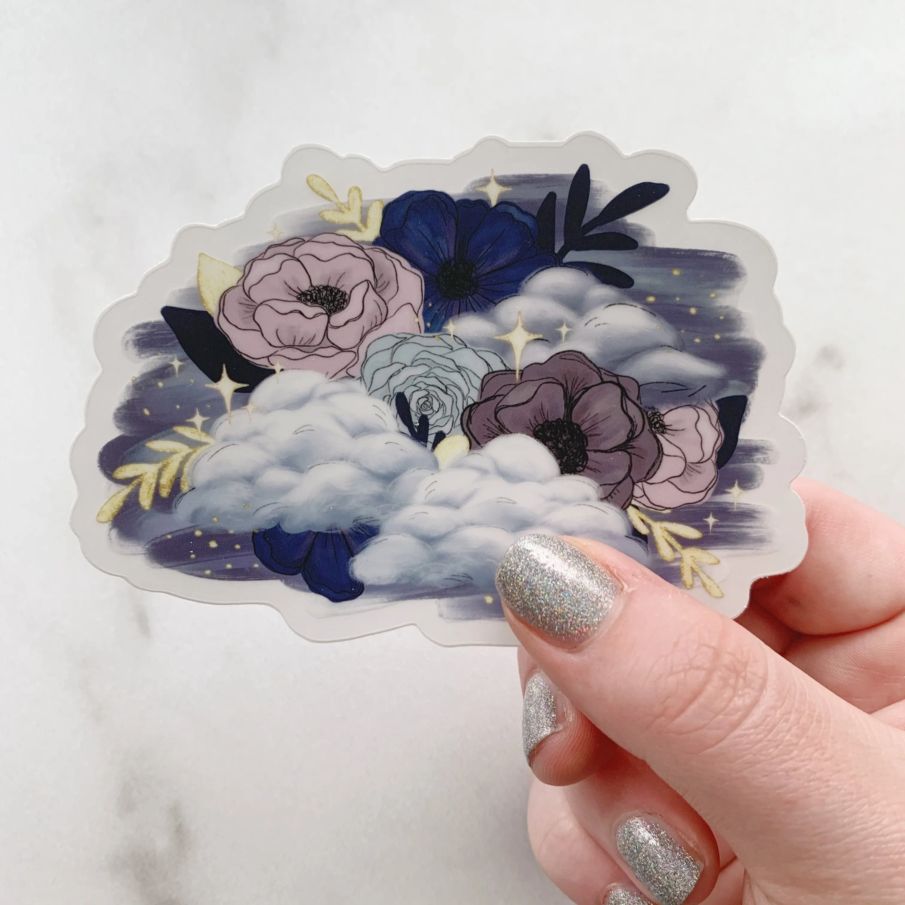 Dreamy Florals Clear Sticker