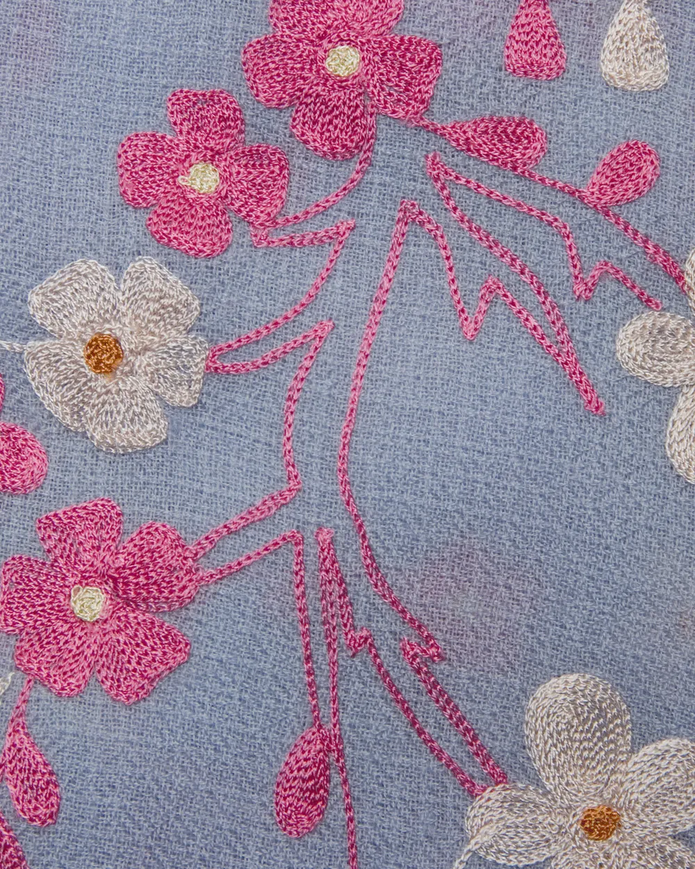 Dreamy Garden Cashmere Wrap in Baby Blue