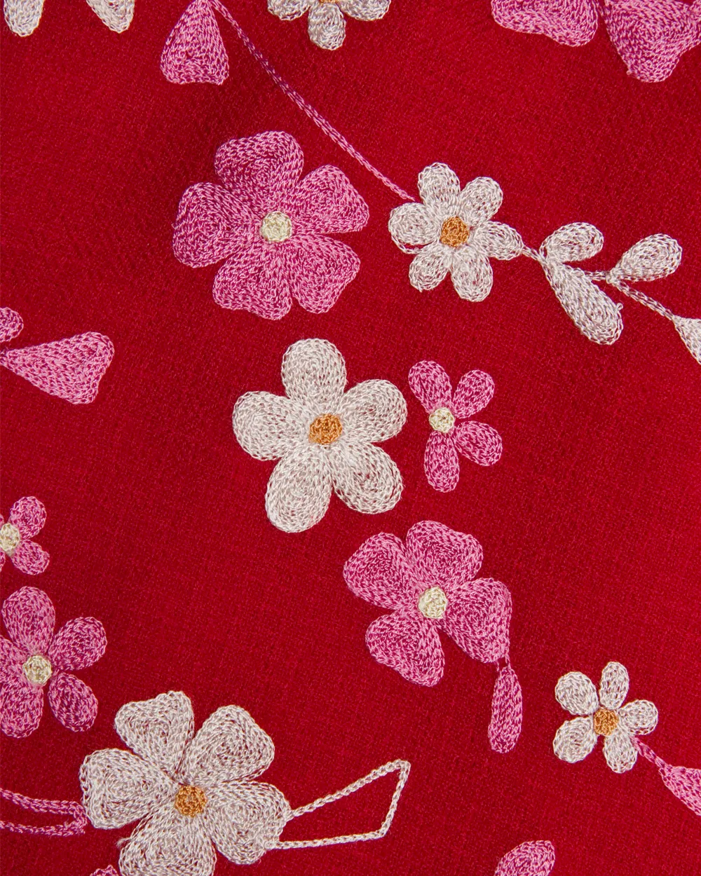 Dreamy Garden Cashmere Wrap in Red
