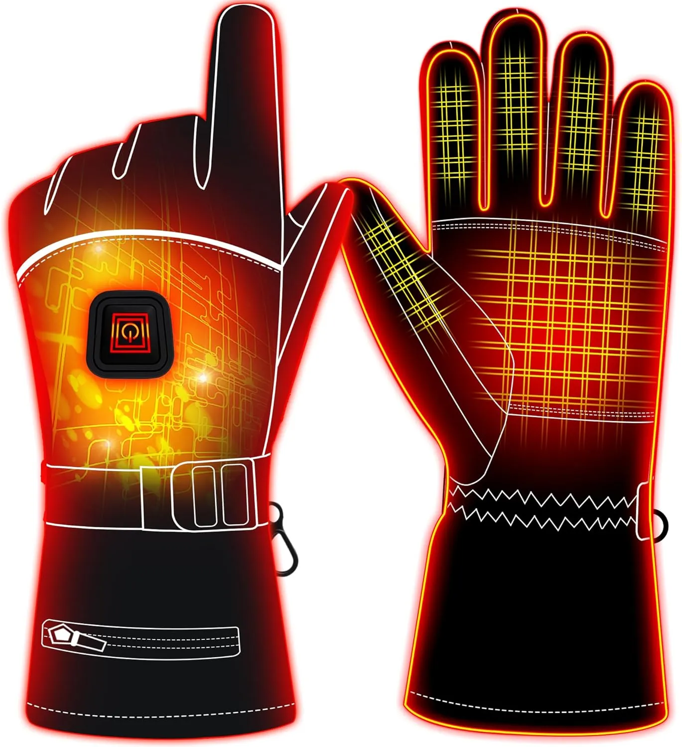Electric Heated Gloves for Men Women,Rechargeable Battery Powered Gloves,Waterproof Touchscreen Thermal Insulate Arthritic Hand Warmer,Winter Outdoor Sports for Cycling Hiking Walking Dog