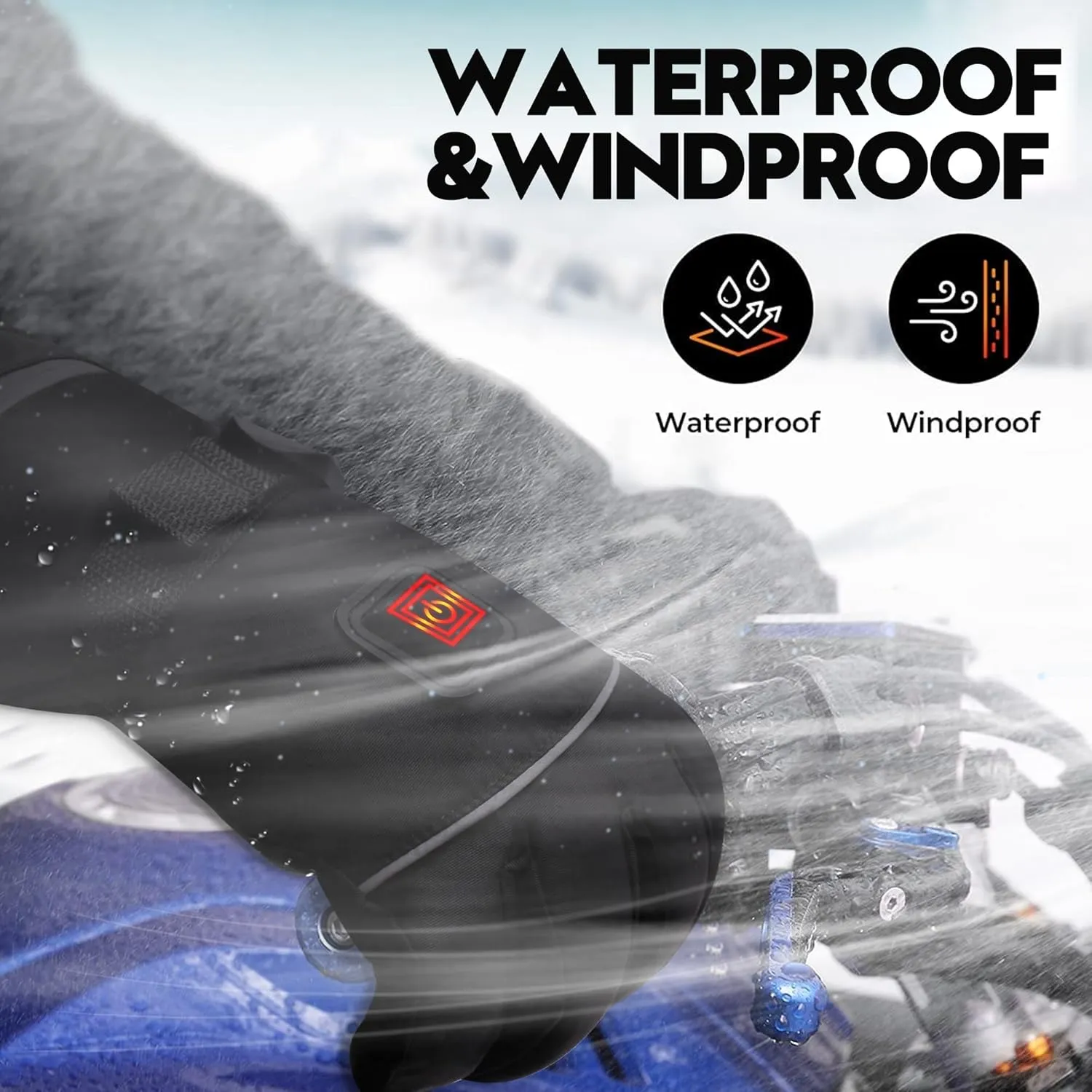 Electric Heated Gloves for Men Women,Rechargeable Battery Powered Gloves,Waterproof Touchscreen Thermal Insulate Arthritic Hand Warmer,Winter Outdoor Sports for Cycling Hiking Walking Dog