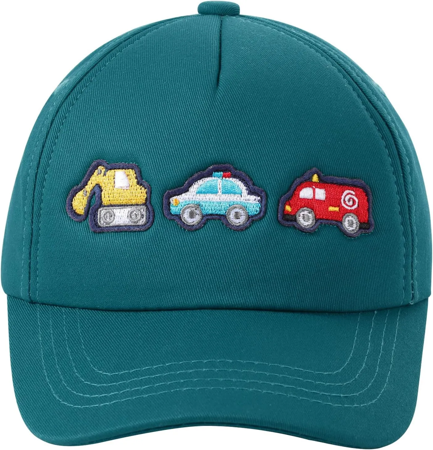Embroidered Baseball Caps for Boys Girls Fire Truck Excavator Trucker Hat Funny Adjustable Summer Hats Age 3-8