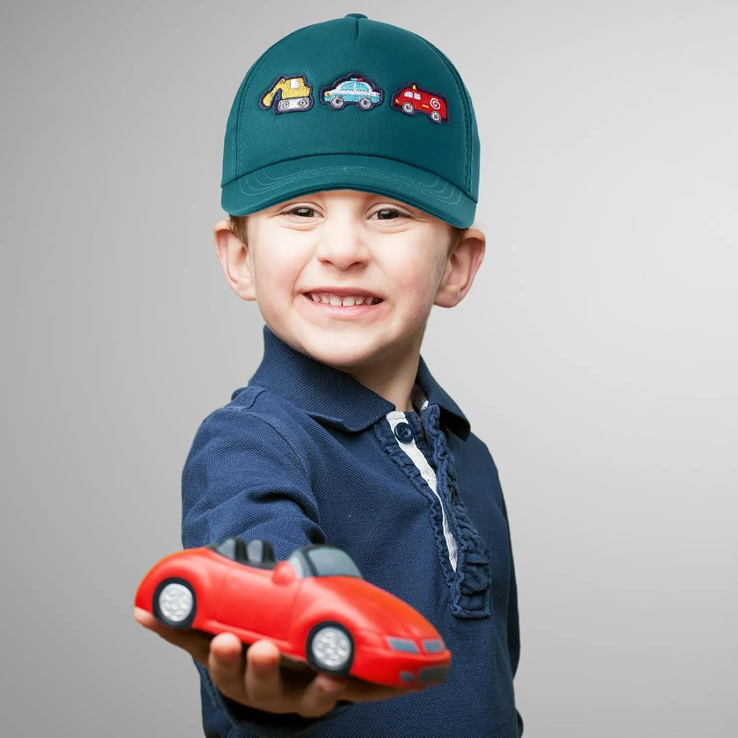 Embroidered Baseball Caps for Boys Girls Fire Truck Excavator Trucker Hat Funny Adjustable Summer Hats Age 3-8