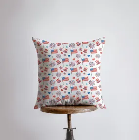 Flag Firework | Vintage Star | Pillow Cover | Throw Pillow | Home