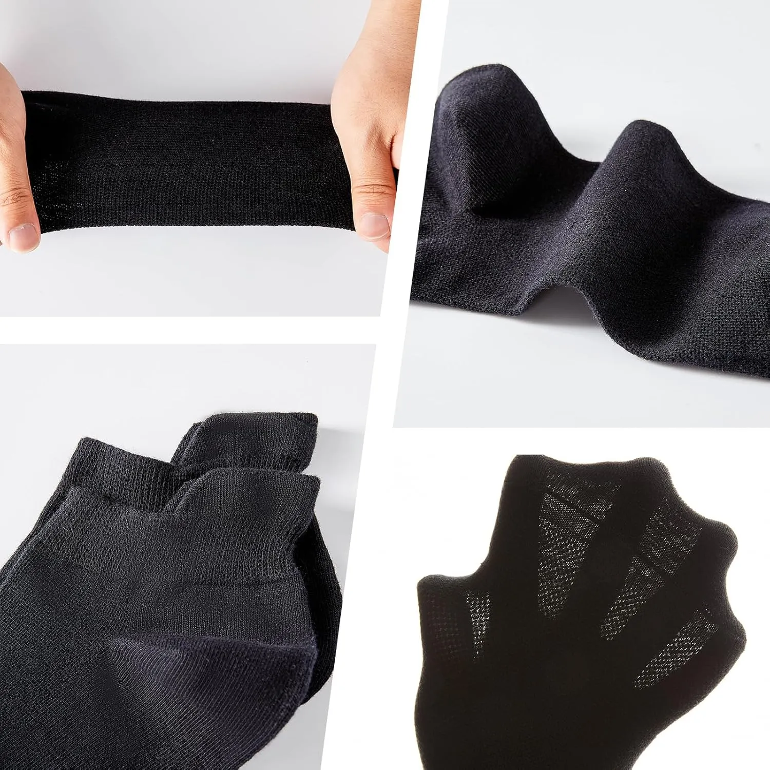 J-BOX Ankle Socks for Women 10 Pairs, Women's Thin Athletic Socks With Tab, Breathable Low Cut Moisture Socks for Summer