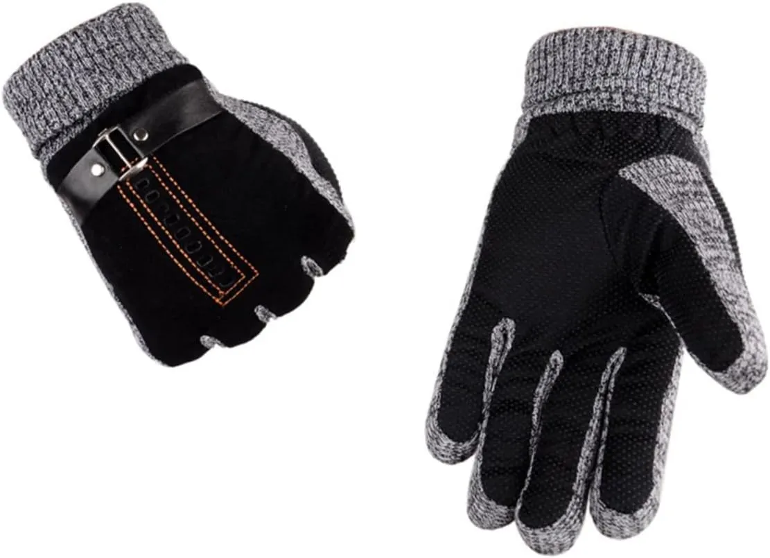 Leather Gloves Windproof Gloves Men's Gloves Mittens Handschoenen Black