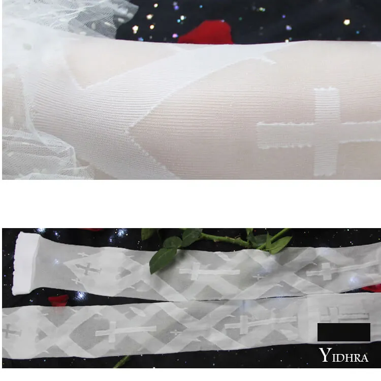 Lolita Thorns Cross Thigh Socks