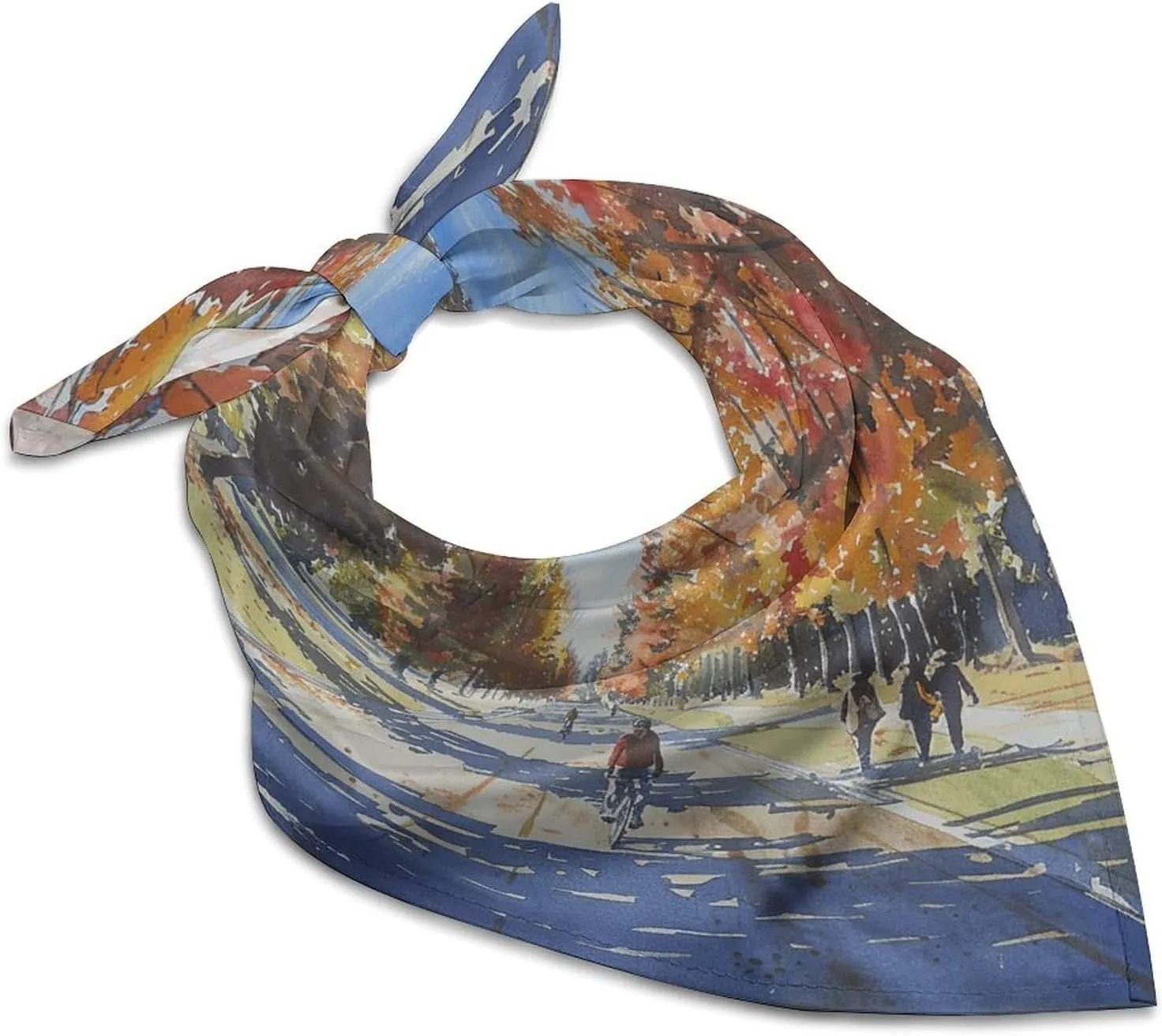 Long Straight Road Silk Scarf Fashion Satin Head Scarf Lightweight Head Scarves for Neck Silk Scarves for Women Men Boho Hair Wrap Sleeping Kerchief Bandanas Pocket Square 25" X 25"