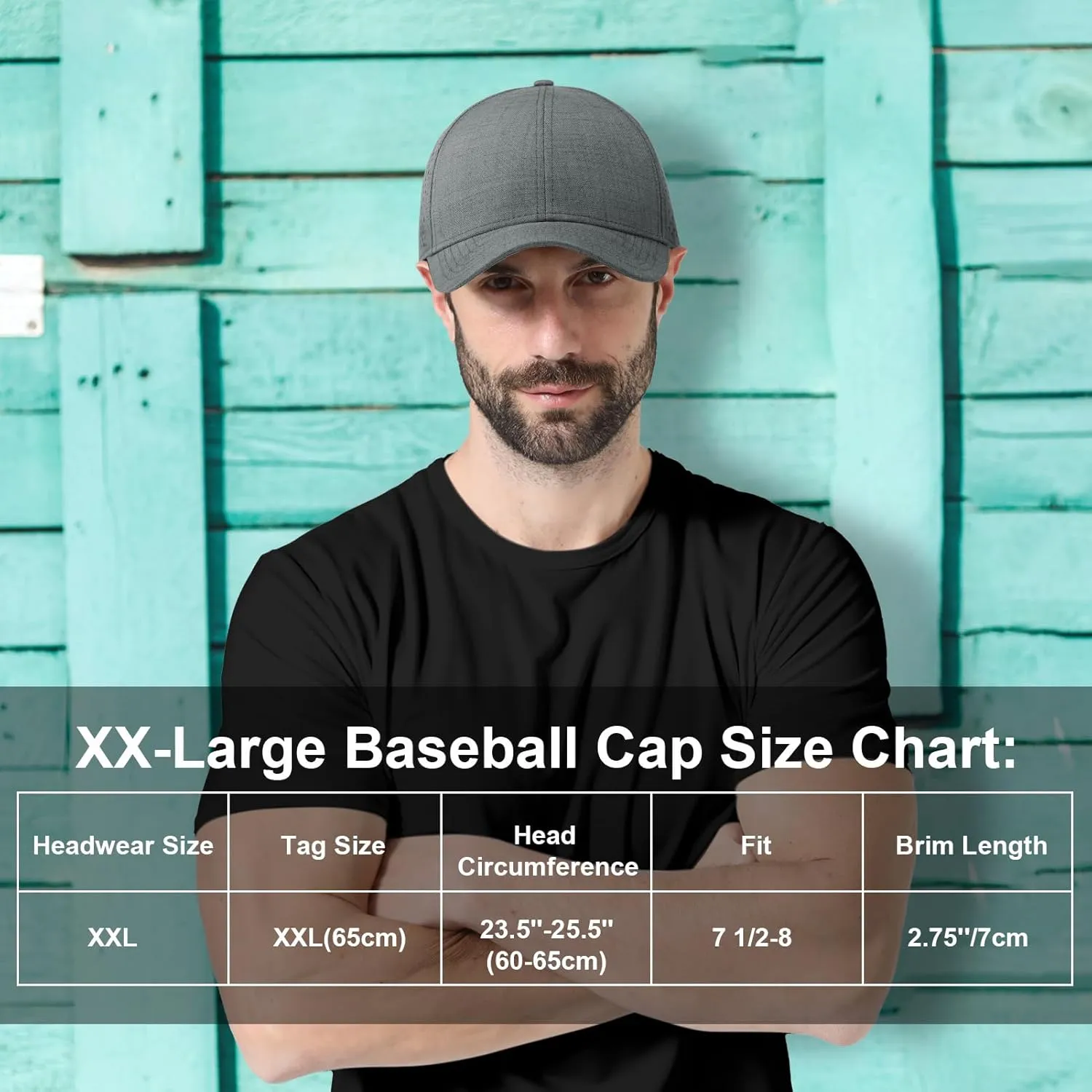 Men's Oversize XXL Baseball Cap Adjustable Performance Snapback Hat Laser Perforated Cap Plus Size for Big Head