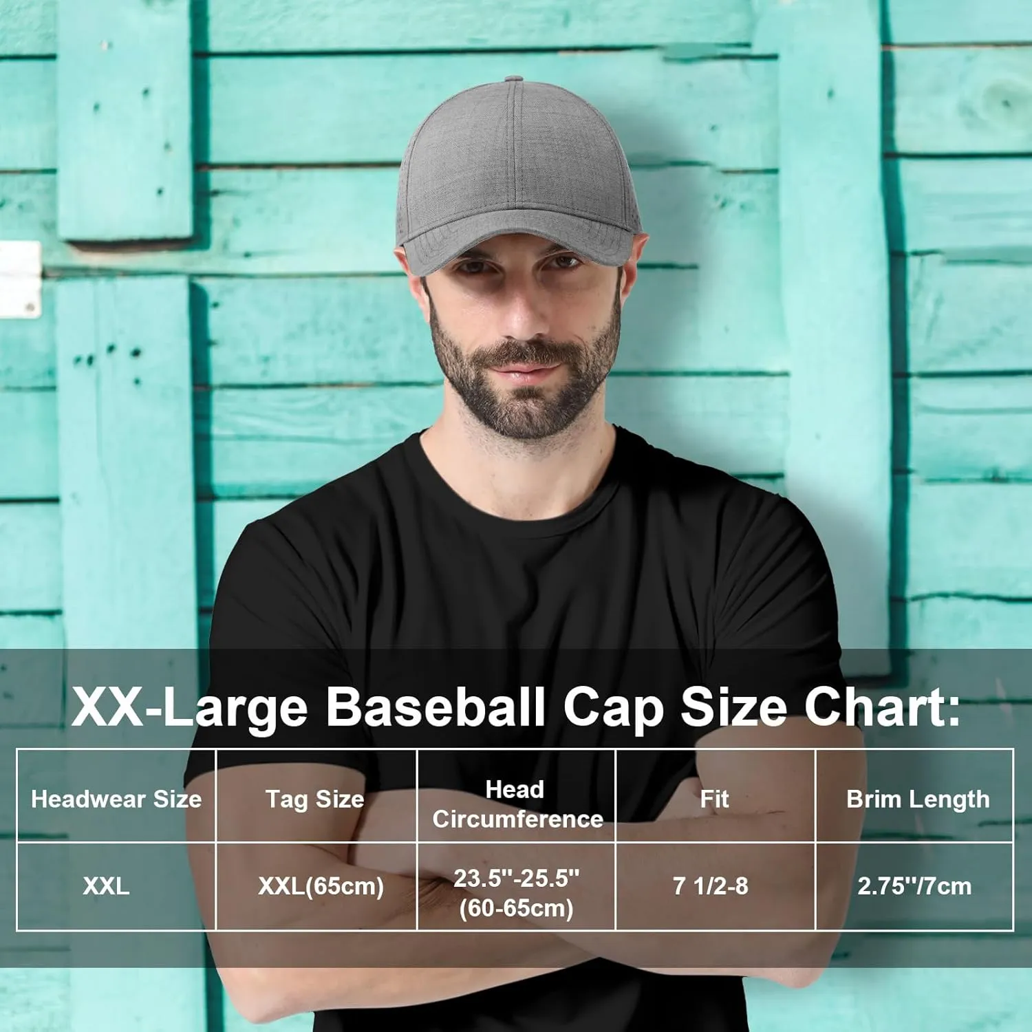 Men's Oversize XXL Baseball Cap Adjustable Performance Snapback Hat Laser Perforated Cap Plus Size for Big Head