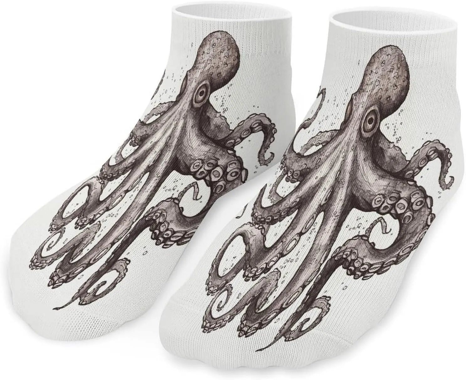 Octopus Socks Low Cut Ankle Short Sock Novelty Casual Invisible Liner Socks for Men Women