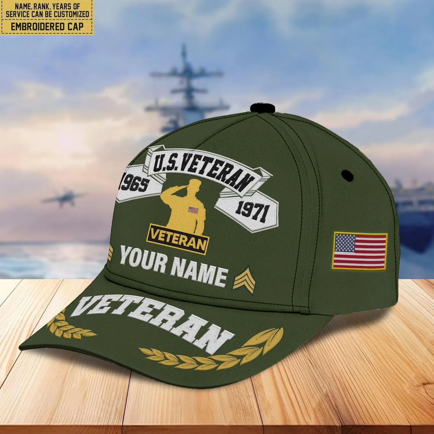 Personalized Embroidered Veterans Hat – Patriotic Baseball Cap Military Hats Veteran Caps Gift for Veterans Day Tactical Hat