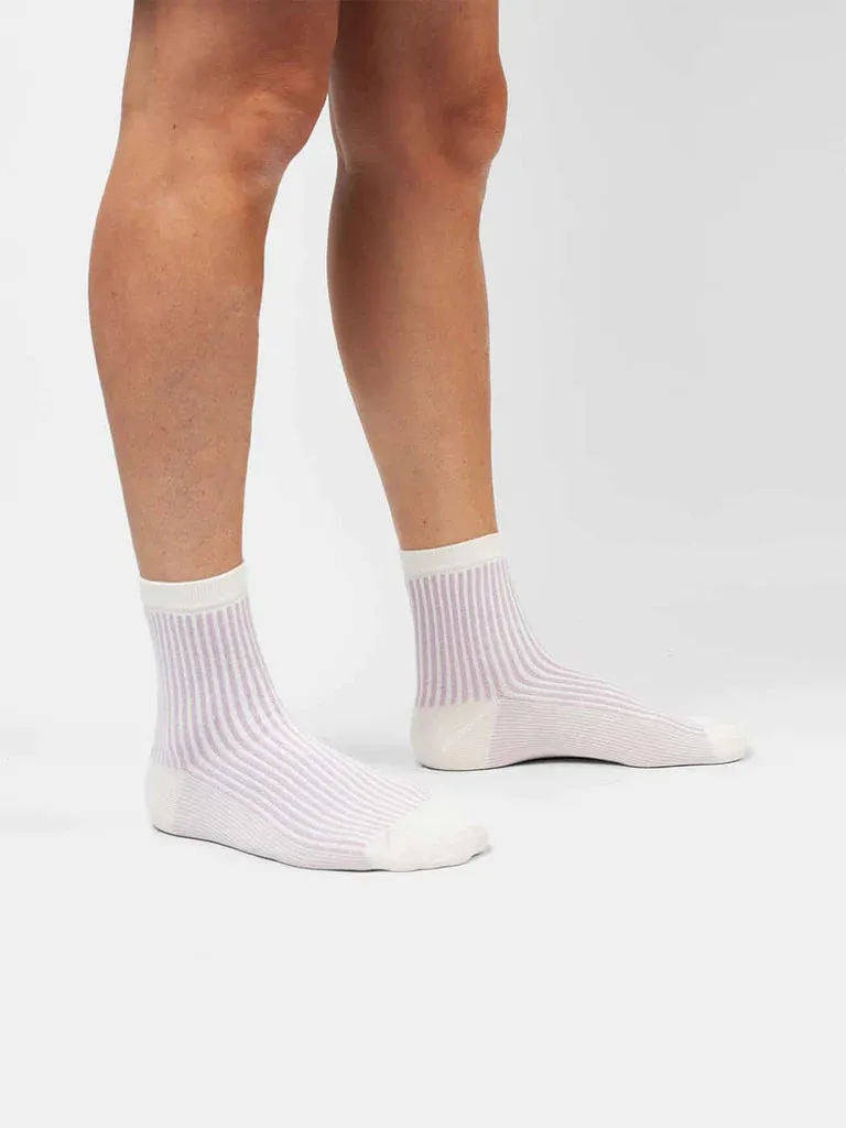 premium socks - classic lavender stripe