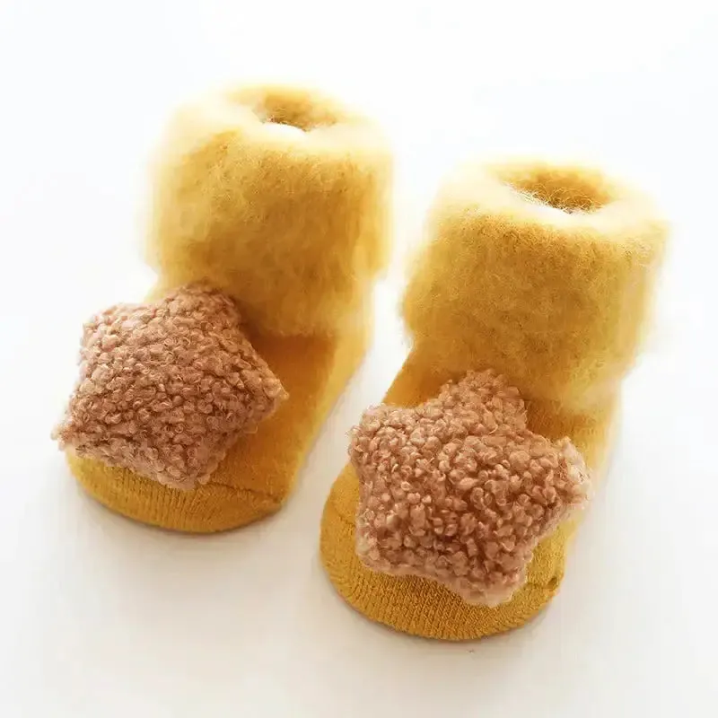 Puffy Fuzzy Snuggles Socks - Ultra-Soft Anti Slip Baby Socks (6M-2T)