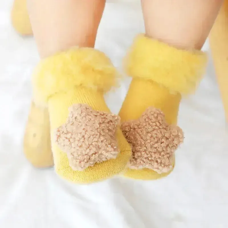 Puffy Fuzzy Snuggles Socks - Ultra-Soft Anti Slip Baby Socks (6M-2T)