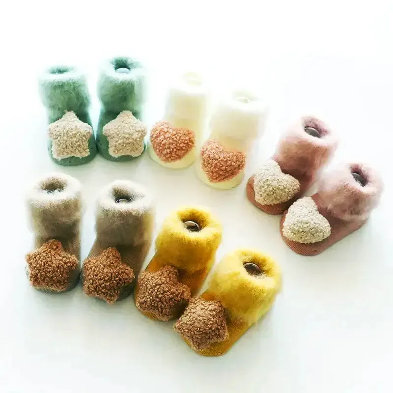 Puffy Fuzzy Snuggles Socks - Ultra-Soft Anti Slip Baby Socks (6M-2T)