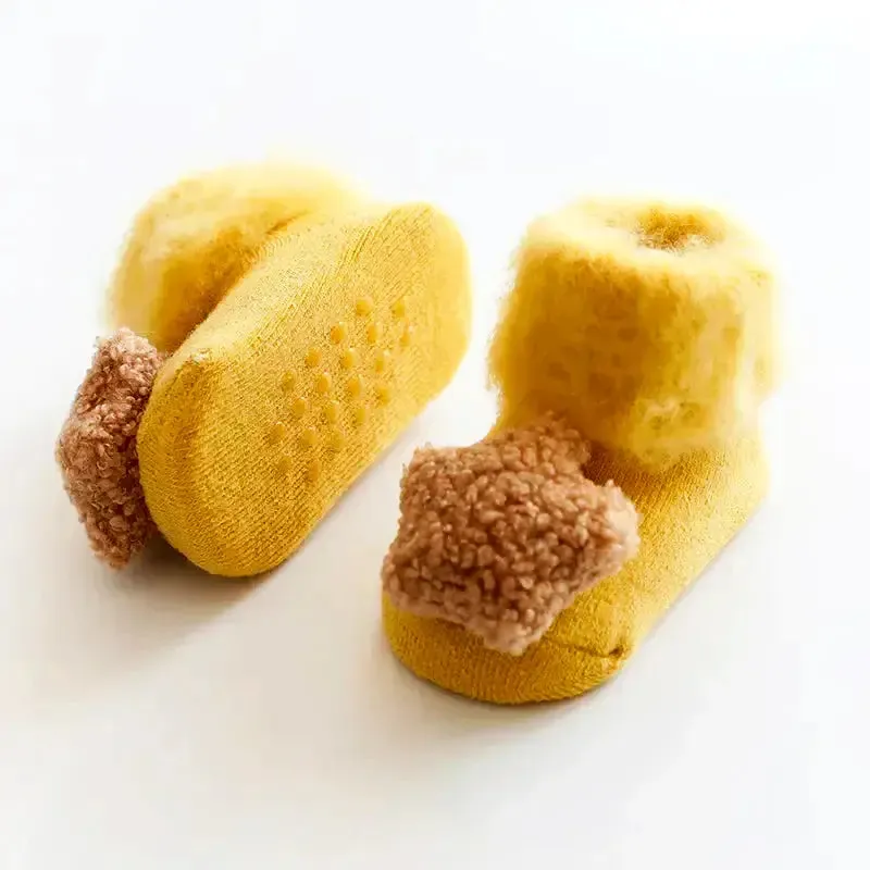 Puffy Fuzzy Snuggles Socks - Ultra-Soft Anti Slip Baby Socks (6M-2T)