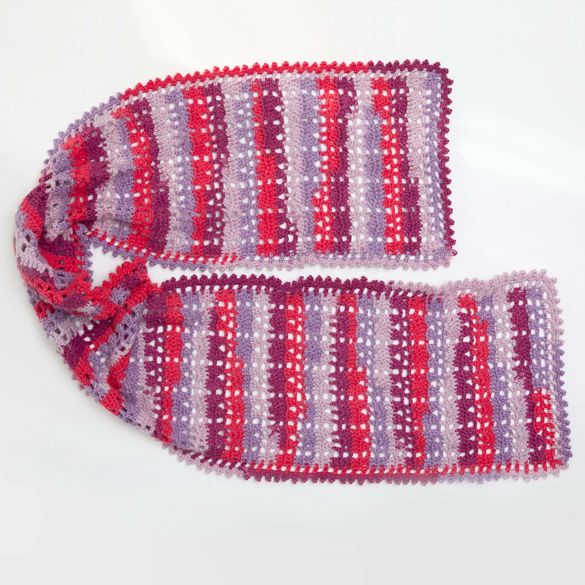 Red Heart Heartwarming Crochet Scarf by Susan Heyn