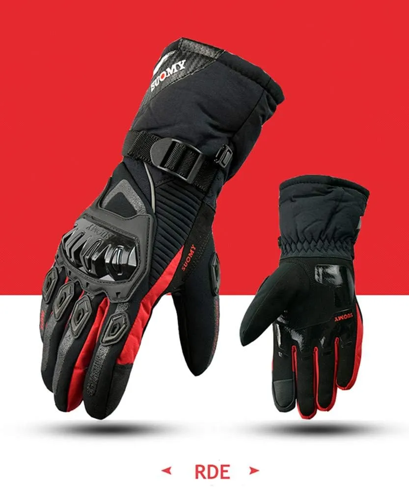 Runspeed Motorcycle Gloves Riding Racing Mountain Bike Bicycle Cycling Dirt Bike Gauntlet Warm Waterproof Windproof Touch Screen Gloves for Men Women Winter Warm