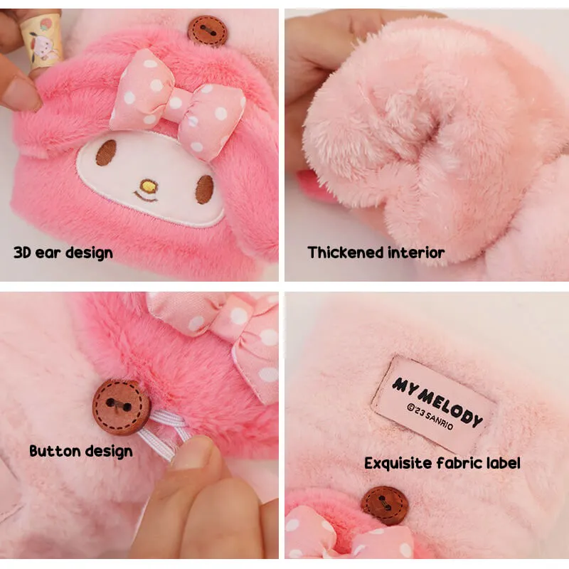 Sanrio Licensed Cute Plush Flip Mittens