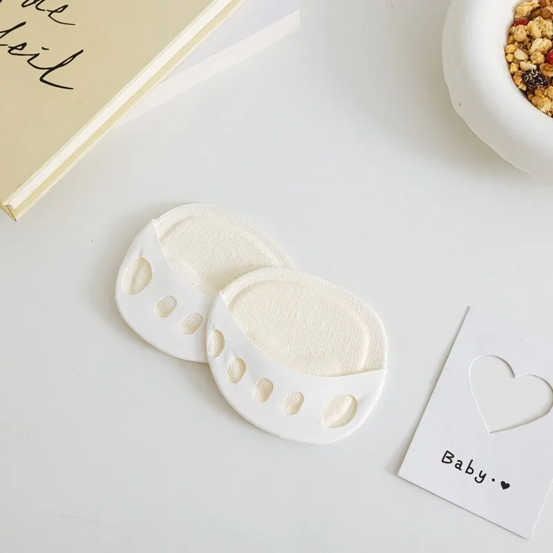Solid Color Sponge Pad Invisible Socks Open-Toed Socks