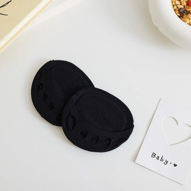 Solid Color Sponge Pad Invisible Socks Open-Toed Socks