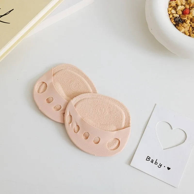 Solid Color Sponge Pad Invisible Socks Open-Toed Socks