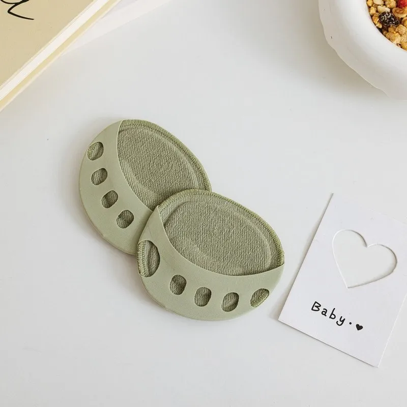 Solid Color Sponge Pad Invisible Socks Open-Toed Socks