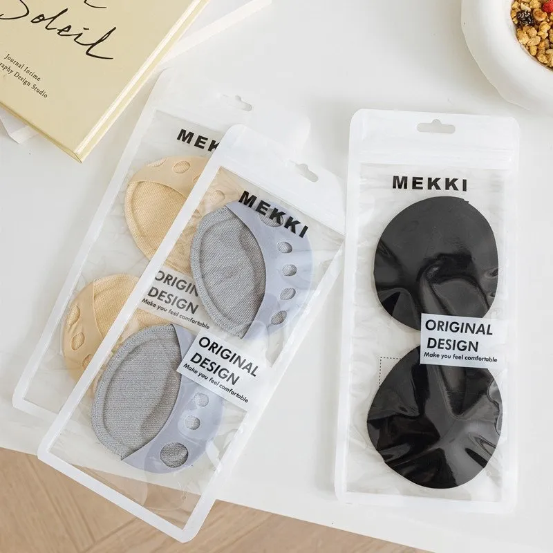 Solid Color Sponge Pad Invisible Socks Open-Toed Socks