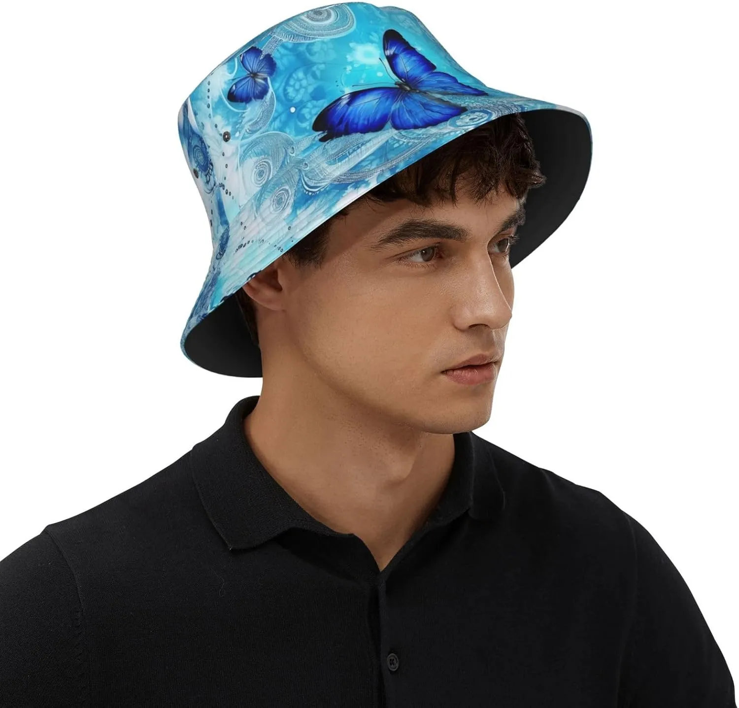 Spring Cardinal Birds Bucket Hat for Women Girls - Cute Sun Beach Fishing Cap Summer Travel Outdoor Cap, Black