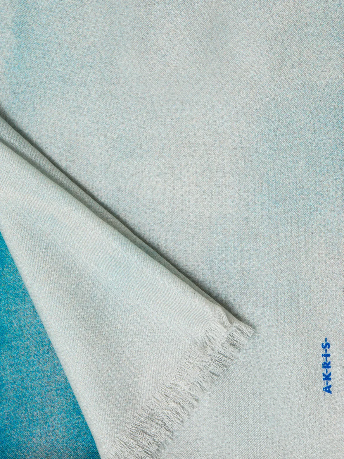 St.Gallen Sky Print Cashmere Silk Scarf