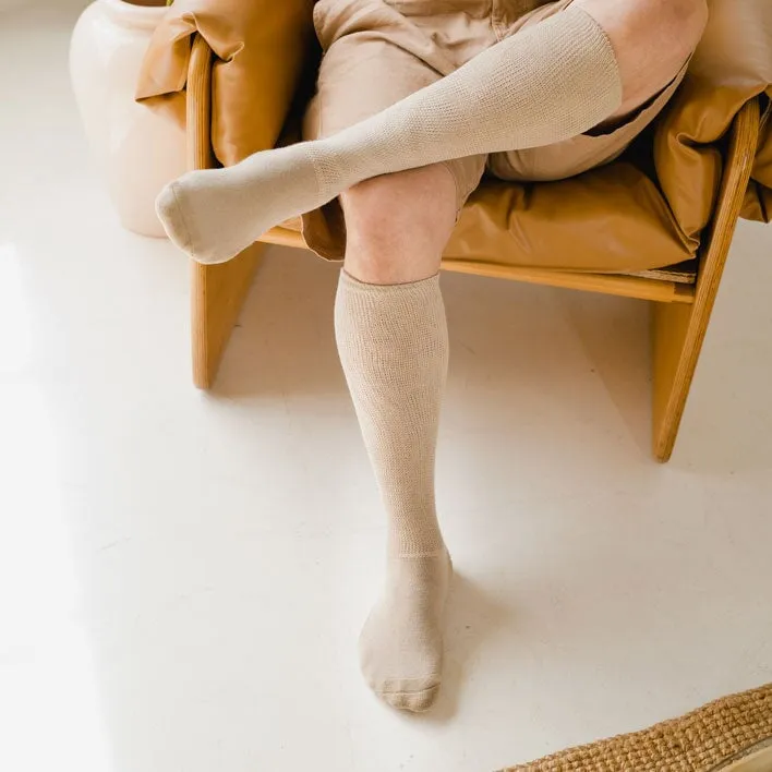 Tan Non-Binding Diabetic Thin Socks