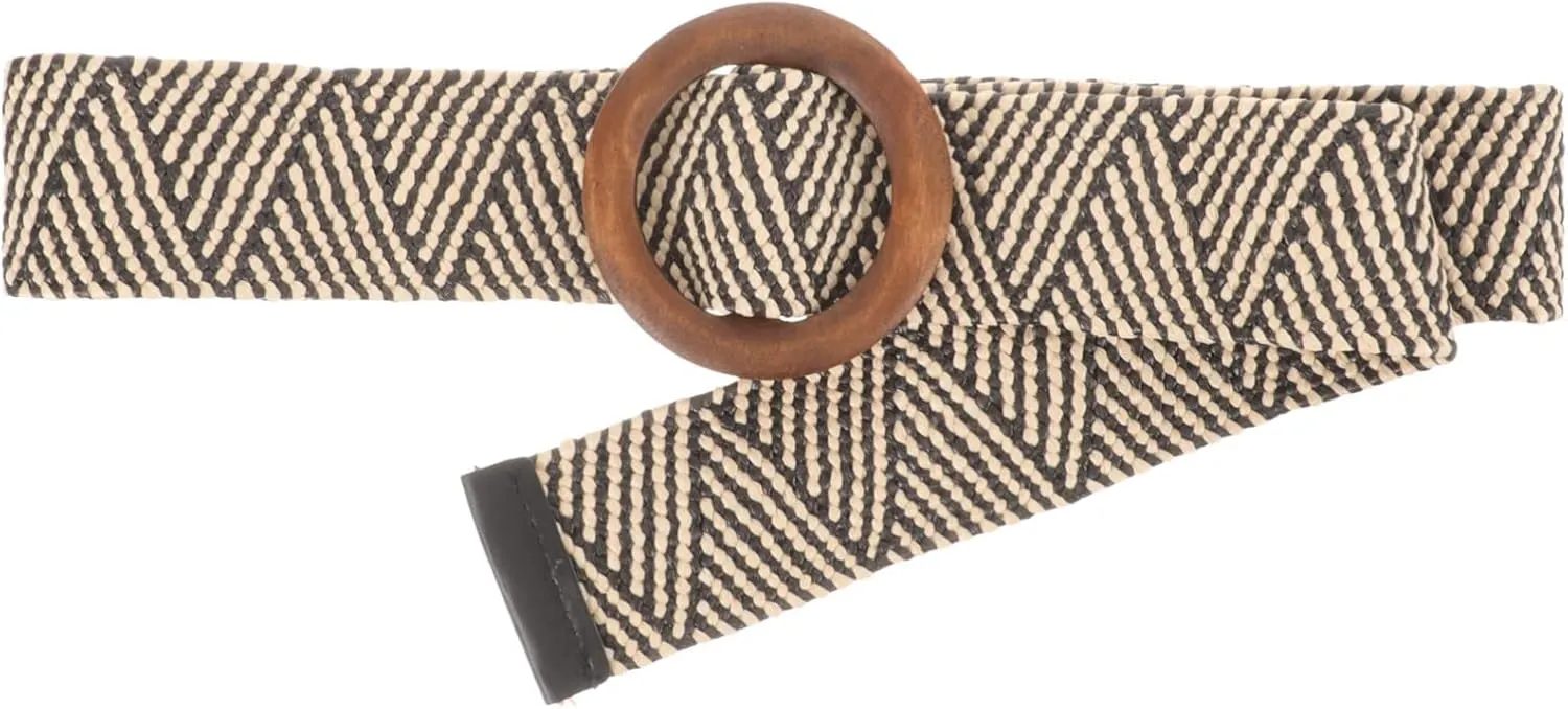 TENDYCOCO Elegant Stretch Thin Belt Women's Elastic Girls Accessories Dress Buckle Waist Belt