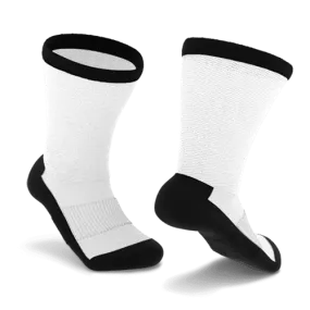White With Black Bottoms Non-Binding Diabetic Thin Socks