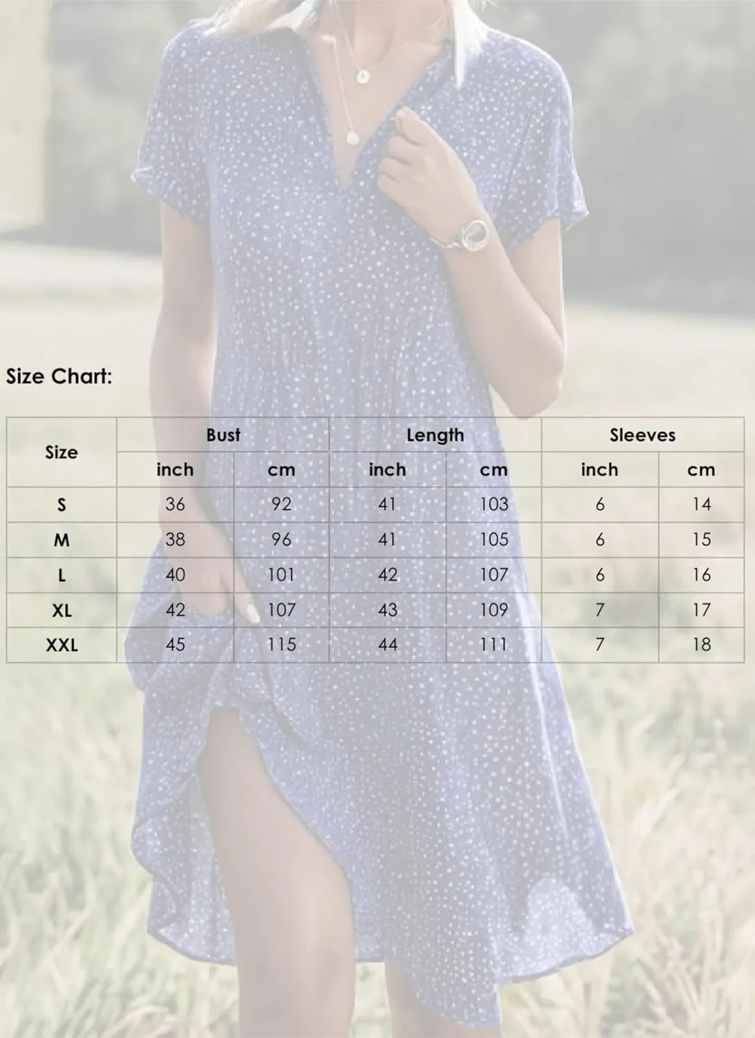 Women's Dreamy Starry Sky Blue Short Sleeve Midi Dress Casual Wrap V Neck Shirt Dress Summer Boho Smocked Dress
